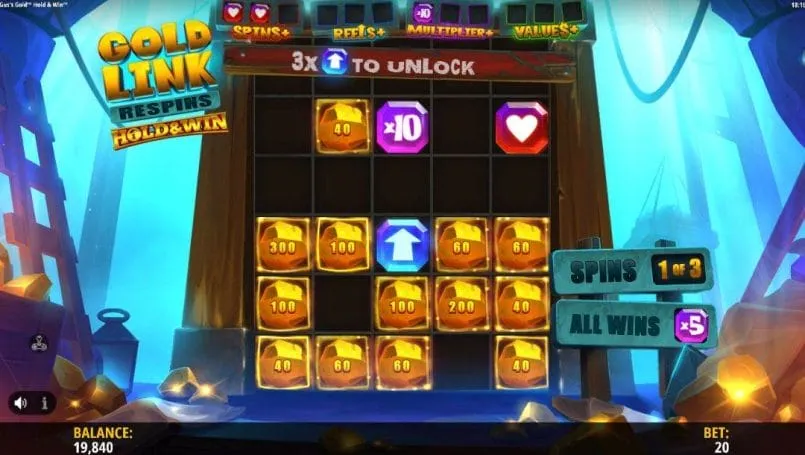 Gus’s Gold Hold & Win Casino Game