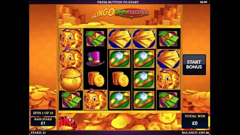 Slingo Rakin’ Bacon Casino Game