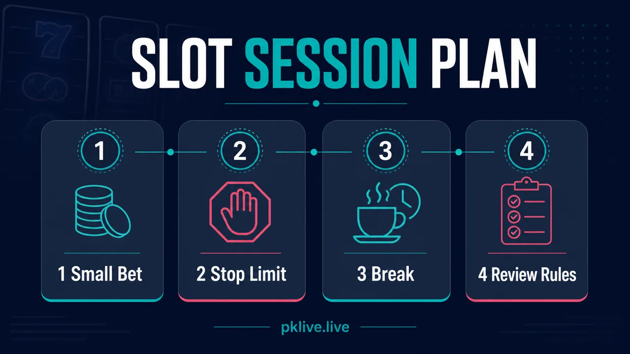 Slot session plan with small bet stop limit break and rules review
