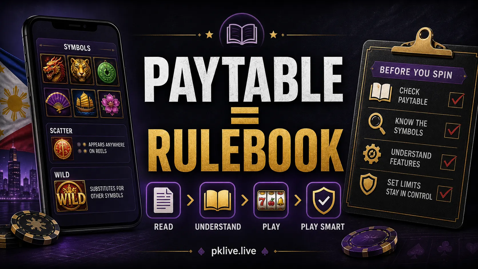 Slot Paytable and Symbols Guide Philippines: How to Read Rules Before Spinning illustration 1: paytable = rulebook